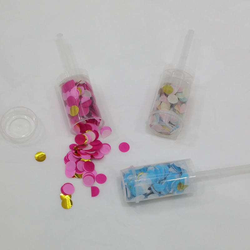 Push Pop Confetti Poppers för examen Kön avslöja baby shower brudjubileum Nytt års födelsedagsfestförsörjning (Multicolor)
